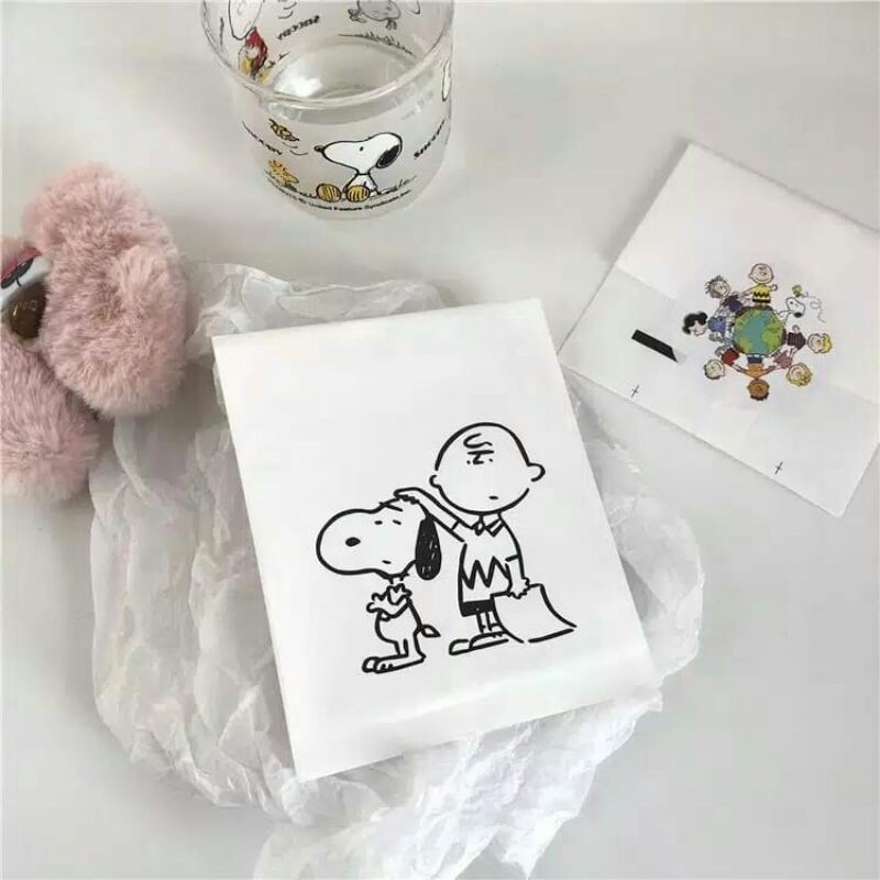 Bao Thư Giấy In Hoạt Hình Snoopy Charlie Dễ Thương