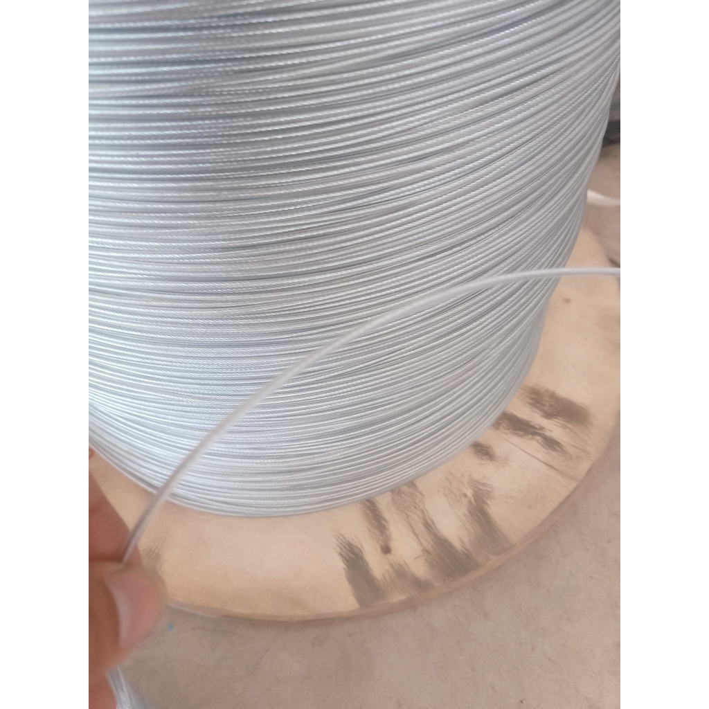 100 Mét cáp bọc nhựa 2mm làm dây phơi quần áo,trang trí nhà cửa