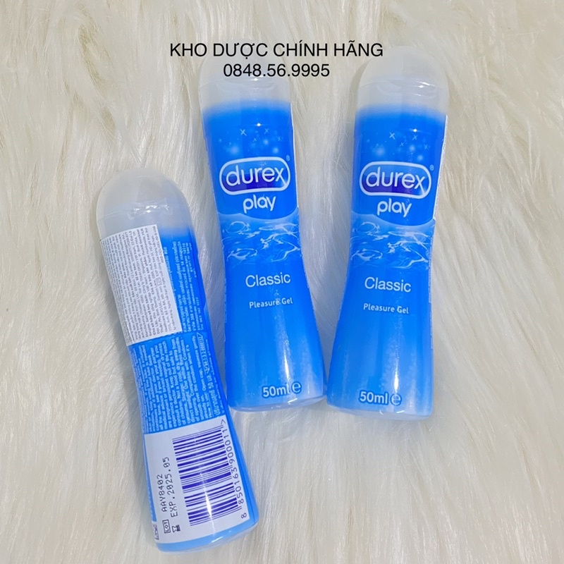 [Che tên] Gel BÔI TRƠN Durex Play Classic lọ 50ml - Bôi trơn, tạo độ ẩm tự nhiên