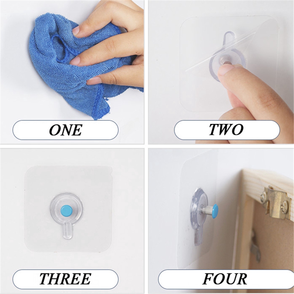 Đinh treo tranh thêu chữ thập dán tường không để lại dấu kích thước 6x6cm