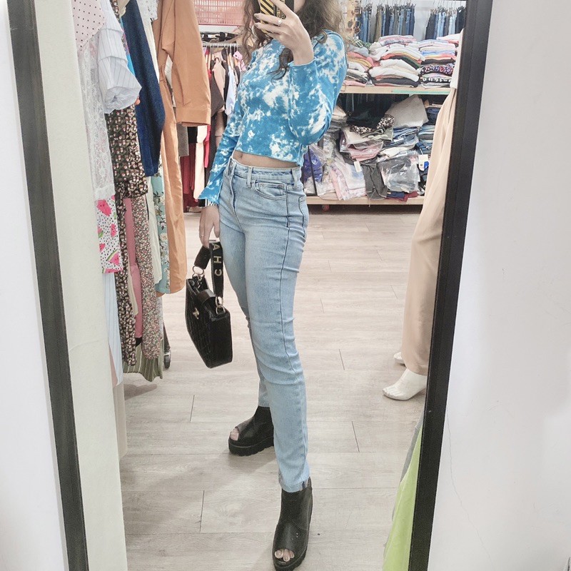 Quần jeans nữ baggy slim