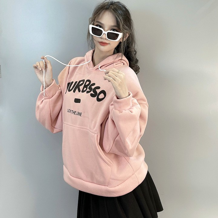 [J01] Áo khoát nỉ nữ HOODIE Form Dơi Tay Phồng Purbsso hàng bao chất dễ thương-A700