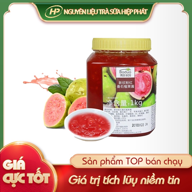 Mứt Ổi Hồng BODUO 1Kg - [CÓ THỊT QUẢ] - SP010038 - Nguyên liệu trà sữa HIỆP PHÁT