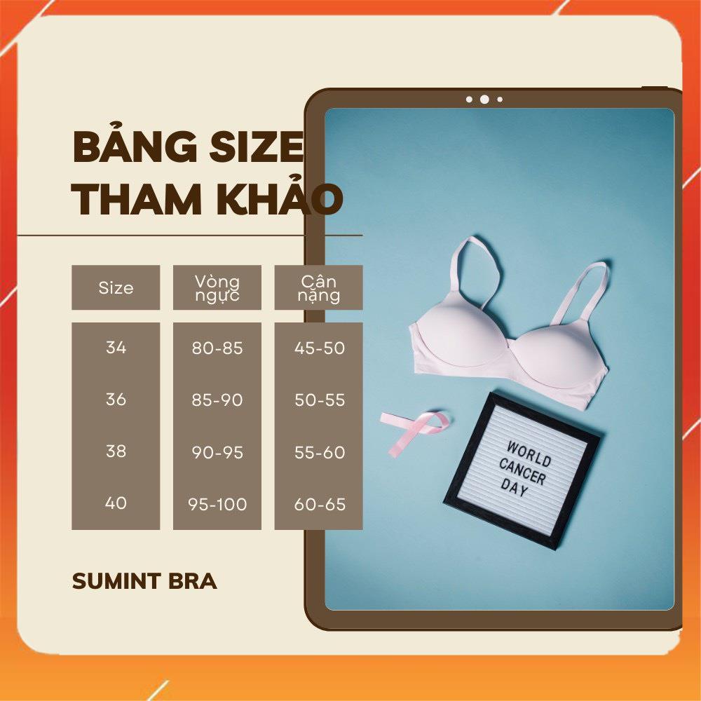 Áo lót nữ ren cao cấp cài trước không gọng nâng đẩy ngực cup chéo đệm mút mỏng dây mảnh A7352