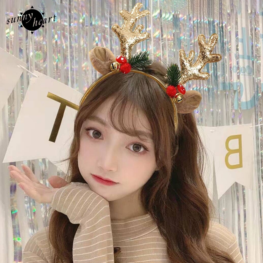 Băng Đô Cài Tóc Hình Sừng Tuần Lộc Giáng Sinh