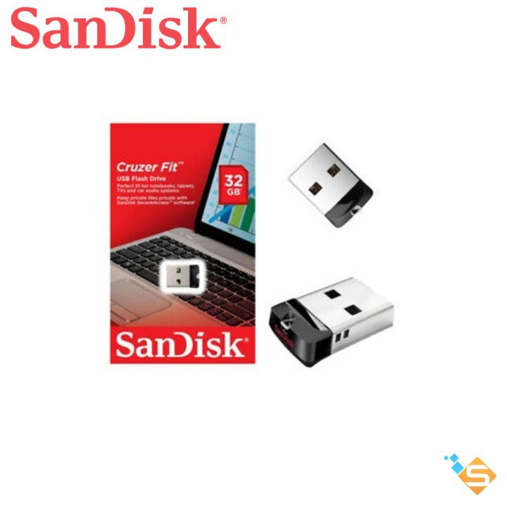 USB 32GB -16GB Sandisk Cruzer Fit CZ33 Mini USB 2.0 - Bảo Hành Chính Hãng 5 năm