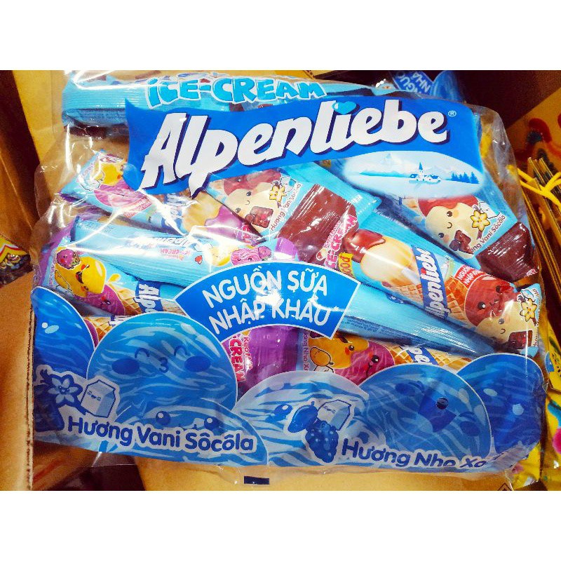 Kẹo Mút Ice Cream Alpenliebe Hương Hỗn Hợp (Gói 32 que)