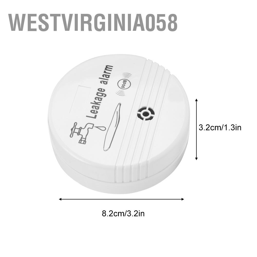Westvirginia058 90 dB Bộ cảm biến phát hiện rò rỉ nước không dây gia đình Cảnh báo cho nhà vệ sinh bếp