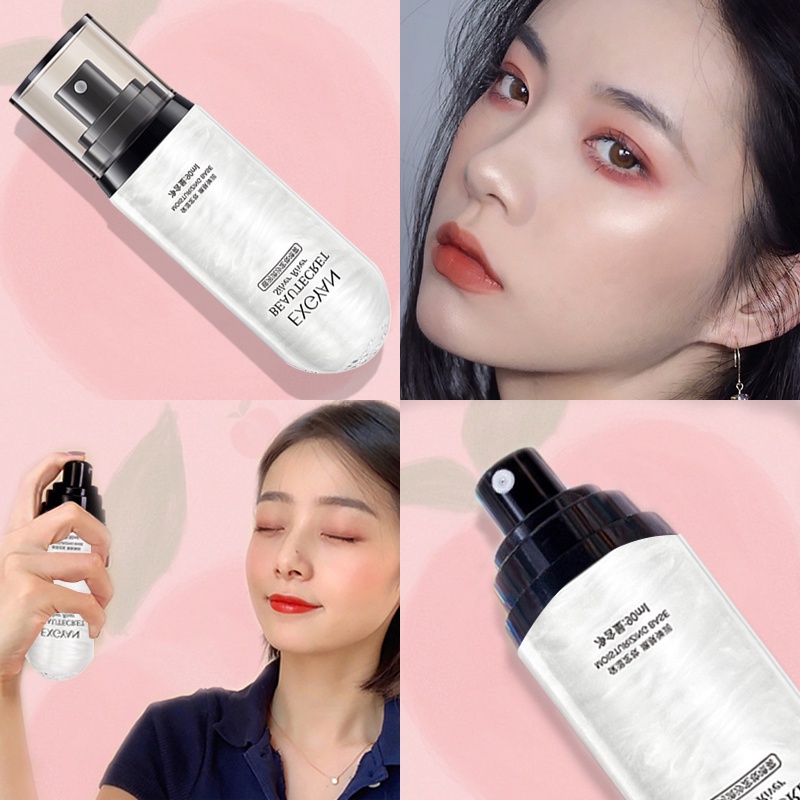 Bình xịt cố định, Xịt khoáng khoá nền makeup giữ chặt lớp trang điểm dưỡng ẩm sương mỏng ánh sáng bạc nhấp nháy-PS-YXYPW