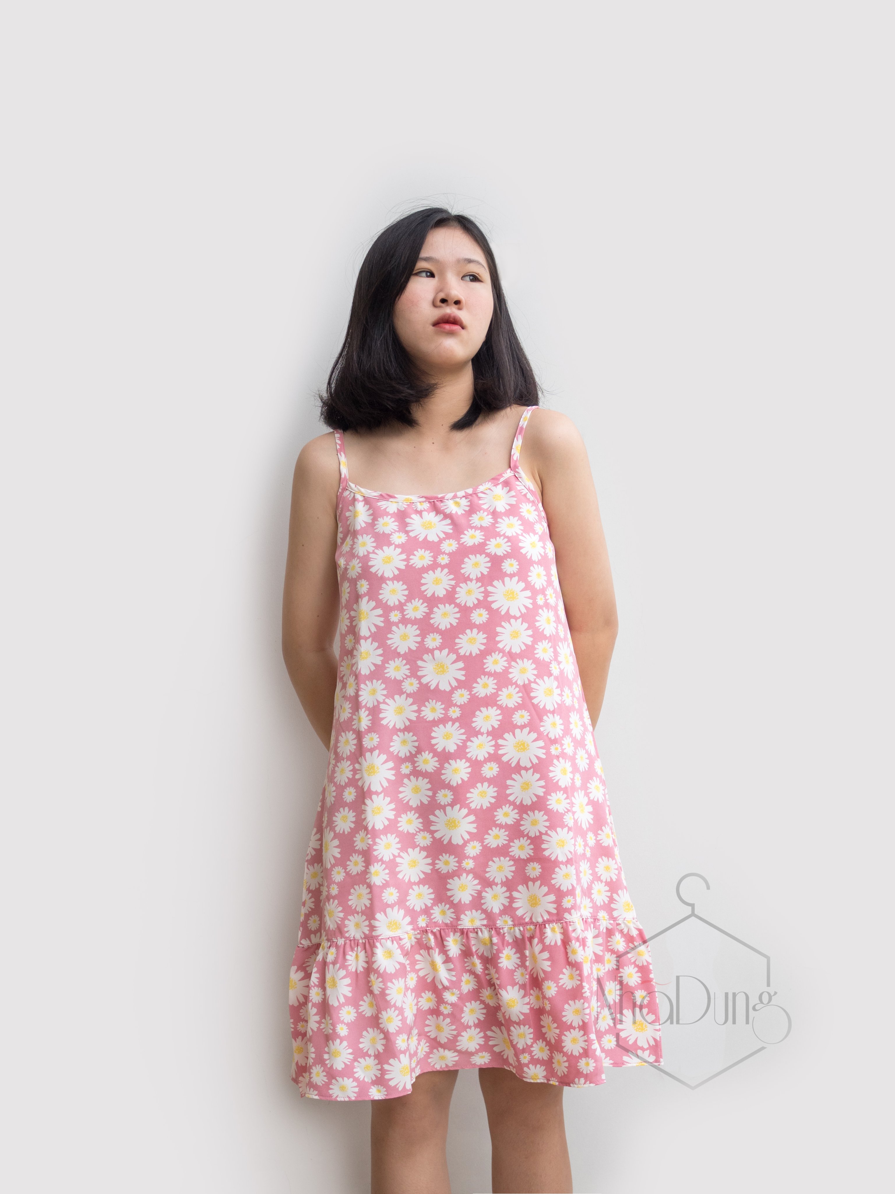 [Mã SMA071008 hoàn 10K xu đơn 0Đ] Váy ngủ 2 dây dễ thương họa tiết cúc họa mi chất vải silk lụa size tử 40-65kg | BigBuy360 - bigbuy360.vn