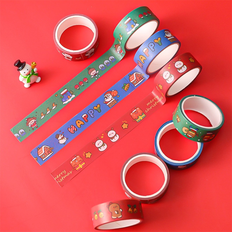 Băng Keo Siêu Dính Họa Tiết Hoạt Hình Giáng Sinh Trang Trí Sổ Tay