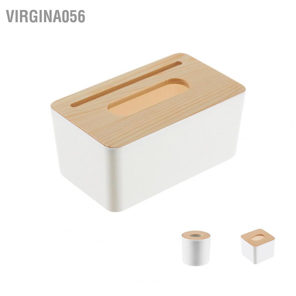 Virgina056 Tissue Box Holder Large Capacity Detachable Mini Storage Container for Bathroom Bedroom Dressers Desks