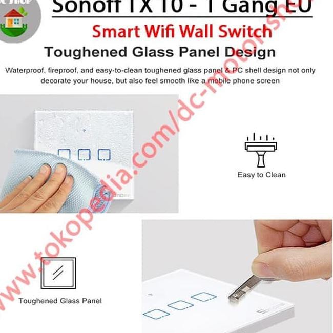 Công Tắc Cảm Ứng Thông Minh Sonoff Touch Tx T0 Eu 1gang / 1 Kênh Wifi