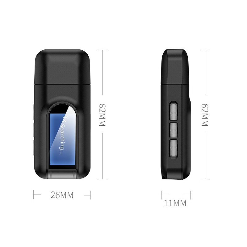 Bộ Thu Phát Bluetooth 5.0 T11 Với Màn Hình LCD 3.5Mm Giắc Cắm AUX Bộ Chuyển Đổi Âm Thanh Không Dây
