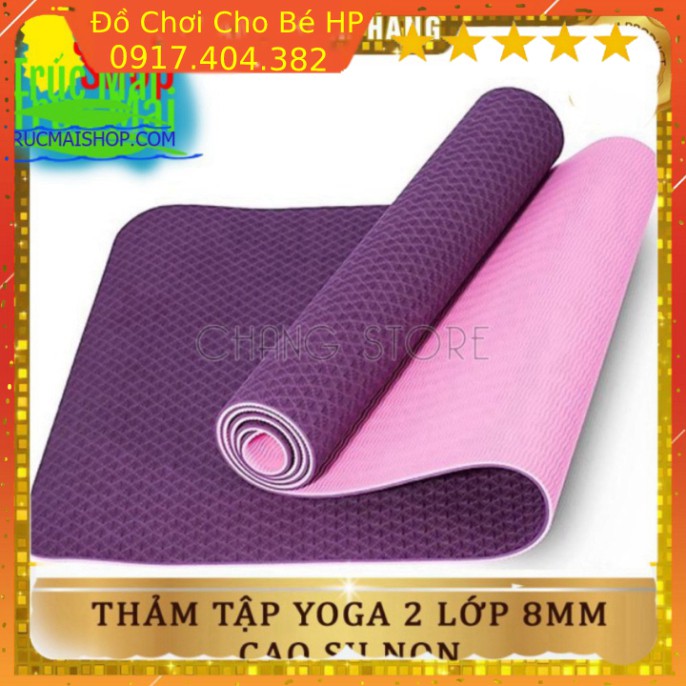 [SIÊU SALE] Thảm tập Yoga/ Gym TPE 2 LỚP Cao Su Non Dày, Êm Chống trơn tuột Trượt ✅  Đồ Chơi Trẻ Em HP