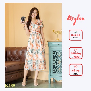Váy đầm thiết kế - váy hoa hồng K435
