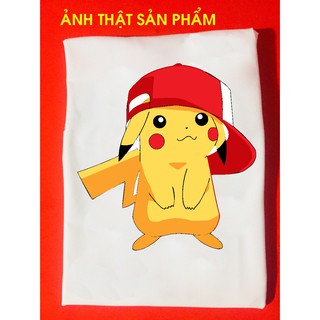 áo thun pikachu 4, chất đẹp bao đổi trả