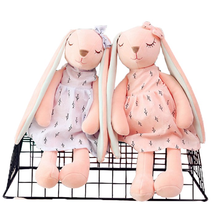 Gâu Bông Thỏ Tai Dài Mặc Váy Dài 45cm [ Diabrand ]