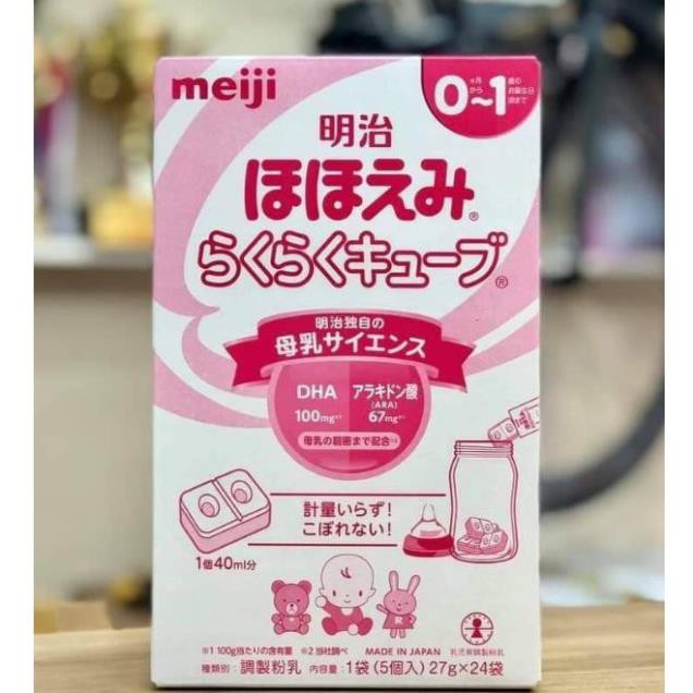 Sữa thanh Meiji nội địa Nhật 24 thanh meiji số 0 và meiji số 9 Maneki