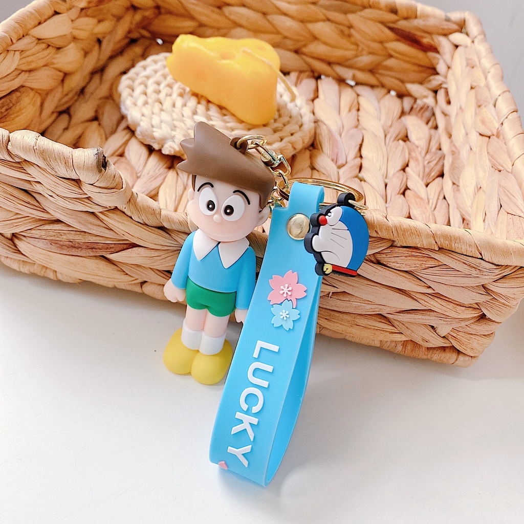 Móc Khóa Hoạt Hình Doraemon Bằng Silicon Chống Thất Lạc Sáng Tạo