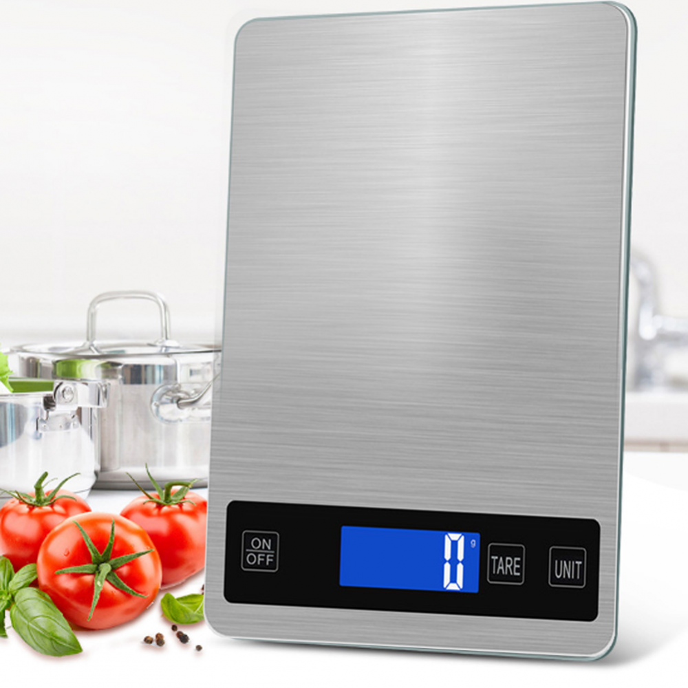 5kg / 1g 10kg / 1g Cân nhà bếp kỹ thuật số LCD Cân điện tử Cân bằng thép không gỉ Cân nấu ăn kỹ thuật số Dụng cụ nhà bếp