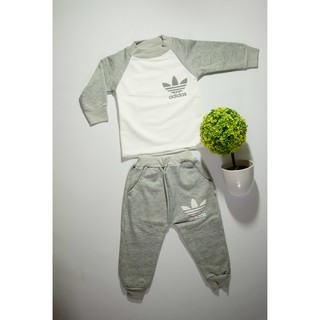 Bộ nỉ da cá adidas cao cổ cho bé