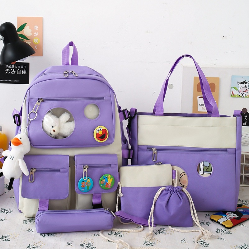 Combo Balo 4 Món Đi Học Bear 2 Khóa