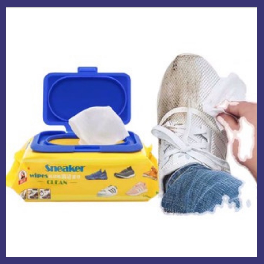 Khăn Giấy Lau Giày Sneaker Thần Thánh Siêu Sạch Tiện Lợi Bịch 30 Tờ