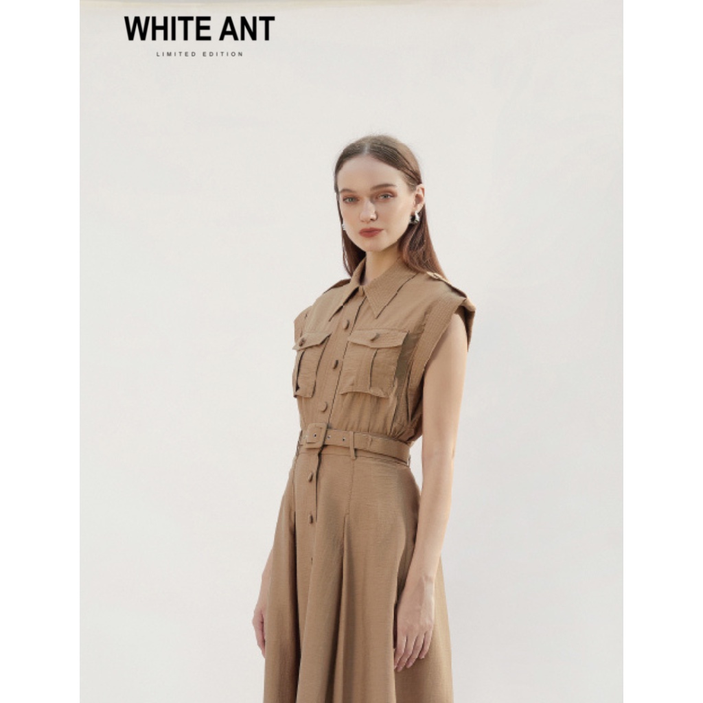 Áo Sơ Mi Tay Liền Túi Hộp Nữ White Ant ZORY CASE BAG SHIRT Thiết Kế Tay Liền Túi Hộp Thanh Lịch, Sang Trọng 170300153