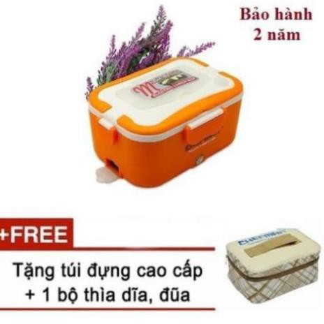 Hộp cơm hâm nóng Chefman CM 113i inox - Hàng chính hãng - Tặng kèm túi đựng hộp cơm