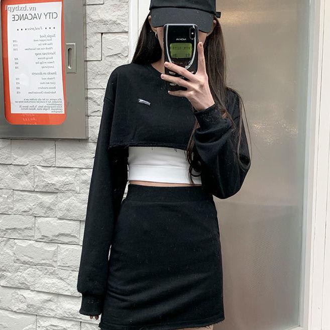 Bộ Áo Sweater + Chân Váy Ngắn Thể Thao Thời Trang Xuân Thu 2021 Cho Bé