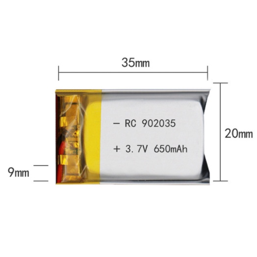 Pin Lithium - Ion 3.7V 902035 650mah