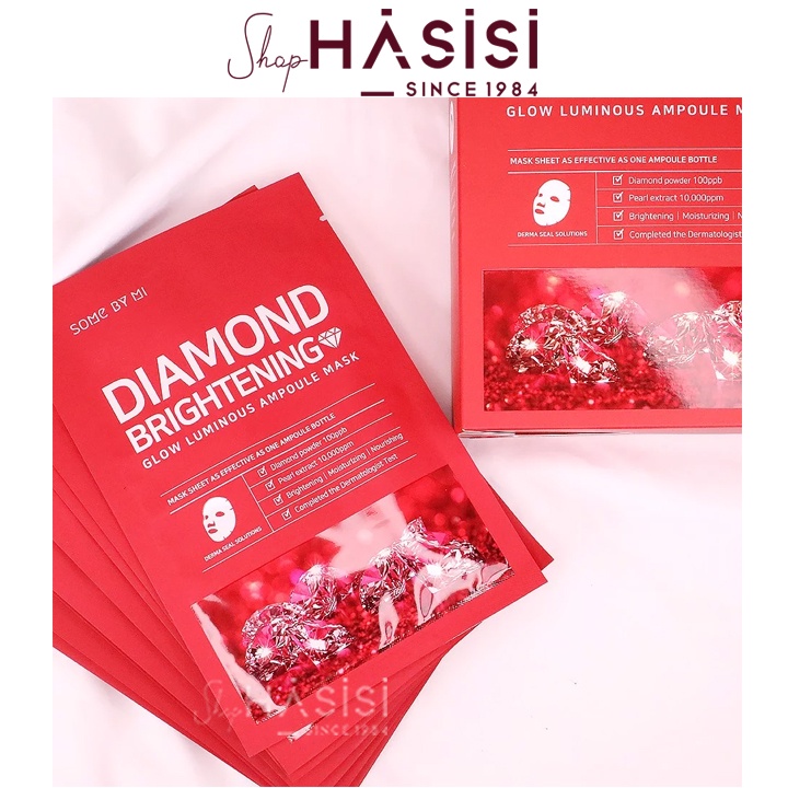 Mặt Nạ Trắng Da Kim Cương SOME BY MI - Diamond Brightening Glow Luminous Ampoule Mask 25g