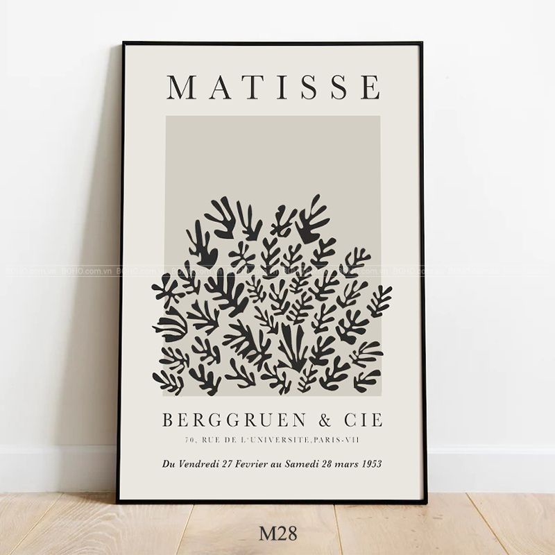 4 mẫu tranh MATISSE trừu tượng  tranh canvas treo tường decor quán cafe, căn hộ chung cư hiện đại