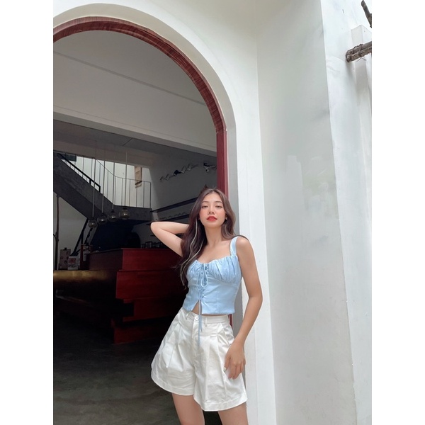 ÂME.STUDIO| Áo croptop ngắn tay  - Rachel Top