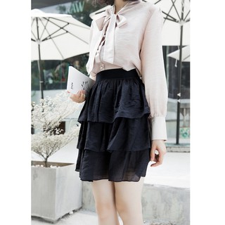 Chân váy zip Sephin (đen)