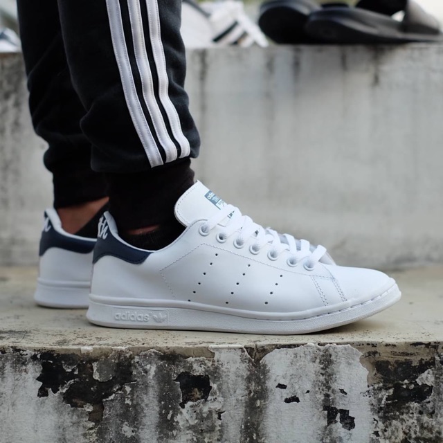 Giày Thể Thao Adidas Stan Smith Màu Trắng / Đỏ Navy Năng Động Thời Trang