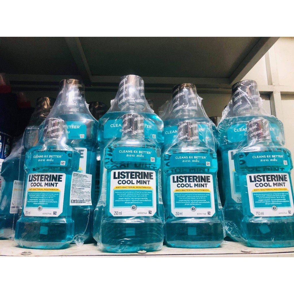 Combo 2 chai nước xúc miệng Listerine Thailand 750 & 250 ml