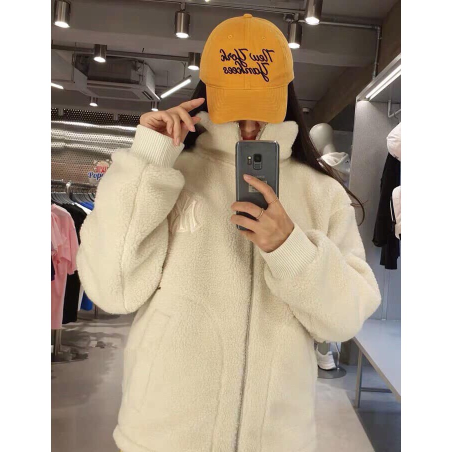 Áo lông khoá NY cổ bẻ