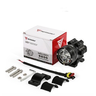 Combo 2 đèn trợ sáng 9 bóng + dây công tắc, cầu chì motowolf