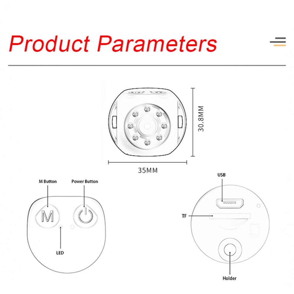 Camera Hồng Ngoại Mini CCTV 1080P Kết Nối WIFI, Hỗ Trợ Tầm Nhìn Ban Đêm