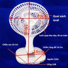 Quạt tích điện loại to KM-F1066 | BigBuy360 - bigbuy360.vn