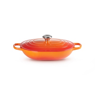 Nồi chảo gang Le Creuset Brater Oblong 31cm orange