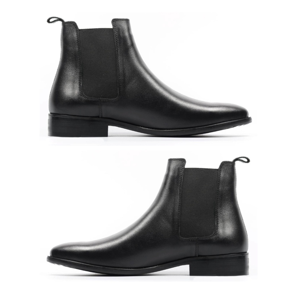 Giày thời trang nam phong cách Chelsea Boots chất liệu da bò đế cao su đúc nhiệt đọn 3.5cm | BigBuy360 - bigbuy360.vn