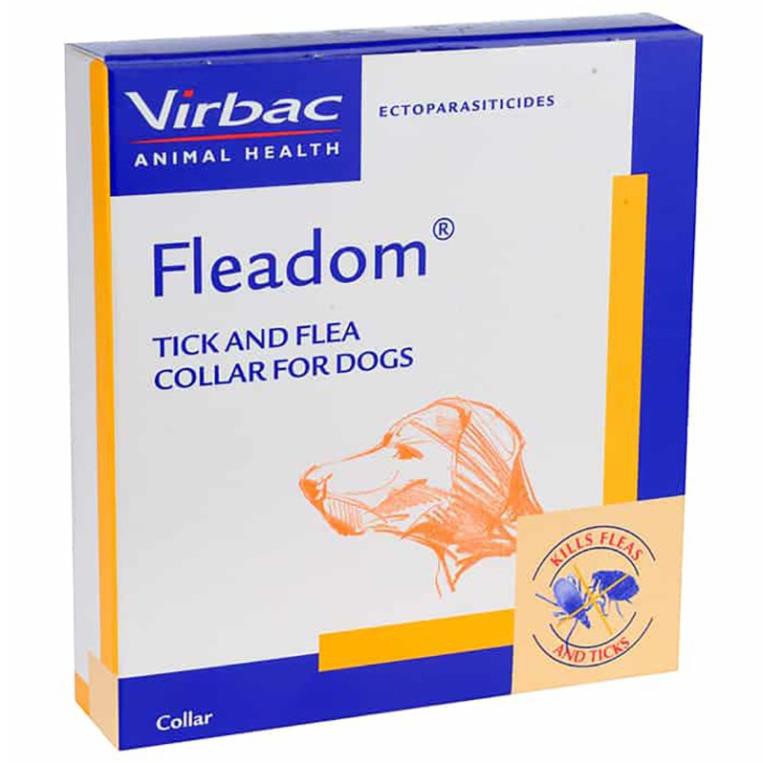 Vòng cổ trị ve, rận bọ chét chó mèo Virbac Fleadom