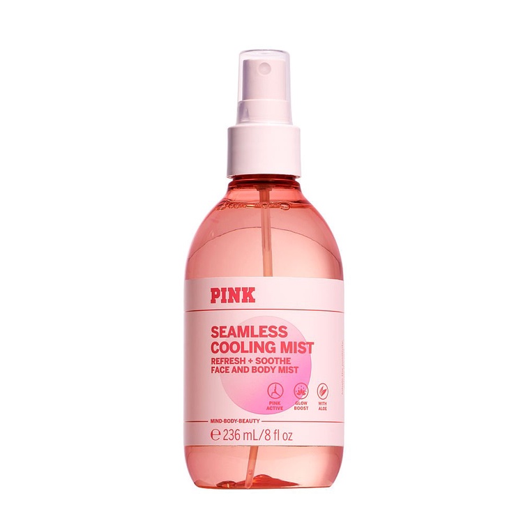 XỊT KHOÁN PINK SEAMLESS COOLING MIST 236ML TOÀN THÂN VÀ MẶT LÀM MÁT VÀ MỀM LỖ CHÂN LÔNG SE LẠI