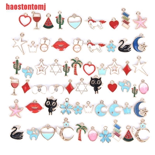 CHARMS Bộ 60 Mặt Dây Chuyền Tráng Men Hỗn Hợp