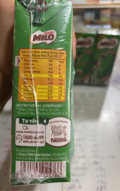 Sữa Milo Nestle 180ml/4hộp