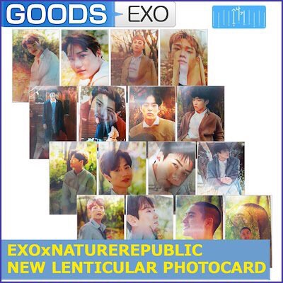 {Nature Republic - Có Sẵn} Lenticular Card ~ Card 3D Thành Viên EXO (Mẫu 2017)