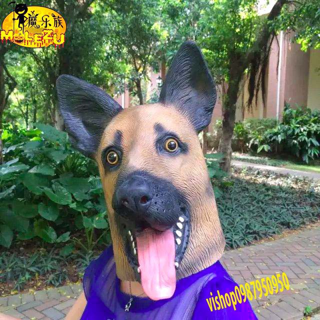 MẶT NẠ CHÓ BECGIE-MẶT NẠ CHÚ CHÓ HÓA TRANG CAO CẤP HALLOWEEN-,ĐẠO CỤ HÓA TRANG NỔI BẬT